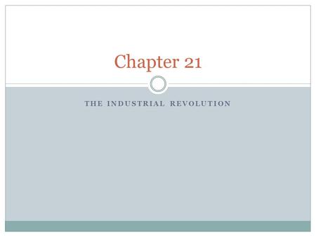 THE INDUSTRIAL REVOLUTION Chapter 21. A NEW KIND OF REVOLUTION Chapter 21.1.