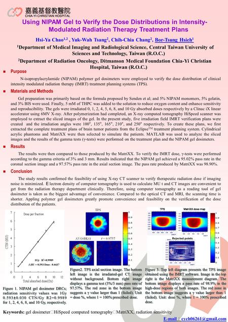 Purpose N-isopropylacrylamide (NIPAM) polymer gel dosimeters were employed to verify the dose distribution of clinical intensity modulated radiation therapy.