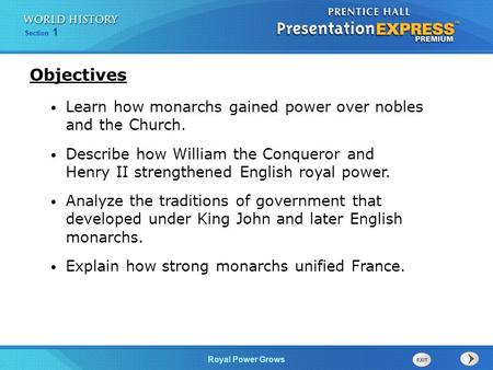 Objectives Learn how monarchs gained power over nobles and the Church.