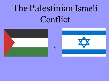 The Palestinian - Israeli Conflict V.. Terms to know related to the Palestinian conflict… PALESTINEISRAEL Muslims (Arabs) Hamas (radical organization.