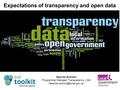 Expectations of transparency and open data Gesche Schmid Programme Manager Transparency, LGA