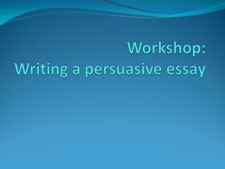 Your first paragraph Introduce the topic Inform the reader of your point of view! Entice the reader to continue with the rest of the paper! Focus on three.