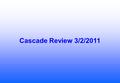 Cascade Review 3/2/2011. NIM CLIC CRAB paper – practically finished….awaiting final author approval/comments  Draft awaiting final submitting procedure.