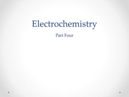 Electrochemistry Part Four. CHEMICAL CHANGE  ELECTRIC CURRENT To obtain a useful current, we separate the oxidizing and reducing agents so that electron.