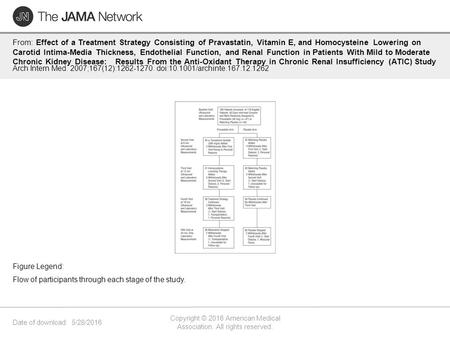 Date of download: 5/28/2016 Copyright © 2016 American Medical Association. All rights reserved. From: Effect of a Treatment Strategy Consisting of Pravastatin,