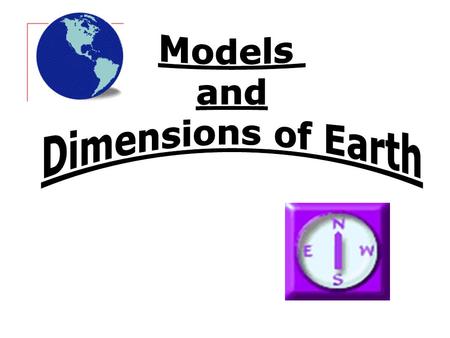 Model = anything that represents the properties of an object Physical Types of models: Globes Mathematical Mental Mechanical Graphic Equations Water Molecule.