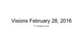 Visions February 28, 2016 3 rd Sunday of Lent. cover Read the seven situation and choose if the person deserves second chance.