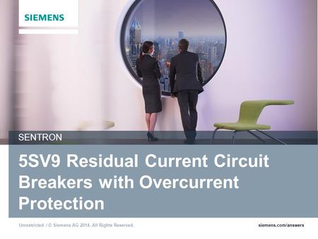 5SV9 Residual Current Circuit Breakers with Overcurrent Protection