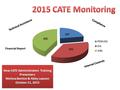 Technical Assistance Compliance Financial Report Internal Controls New CATE Administrators Training Presenters: Melissa Benton & Abby Lawson October 21,