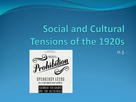 11.3. Objectives Compare economic and cultural life in rural American to that in urban America. Discuss the changes in U.S. immigration policy in the.