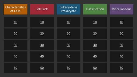 You can type your own categories and points values in this game board. Type your questions and answers in the slides we’ve provided. When you’re in slide.