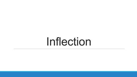 Inflection. Inflection refers to word formation that does not change category and does not create new lexemes, but rather changes the form of lexemes.