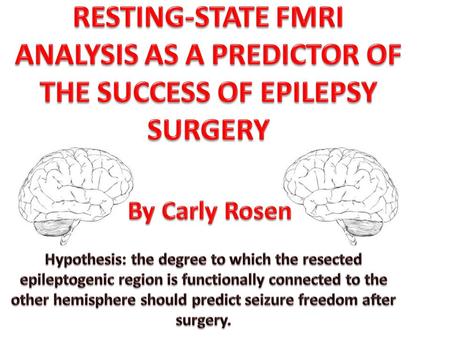 Background Information Epilepsy is a neurological disorder that characterized by recurrent seizures. It is estimated to affect over 70 million people.