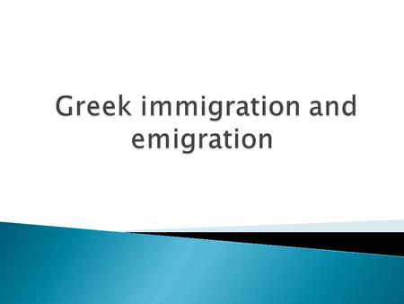 Over the past 20 years, Greece has become a receiver of migrants and a permanent immigrant destination. Most of these new immigrants hail from Central.