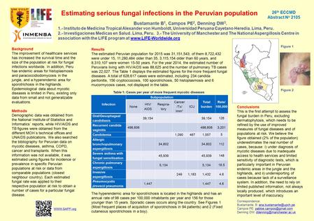Correspondence: Bustamante, B: Campos PE: Denning DW: