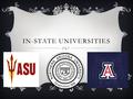 IN-STATE UNIVERSITIES. NAU APPLICATION PROCESS.