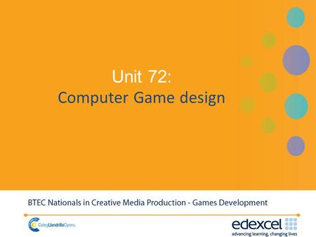 Unit 72: Computer Game design