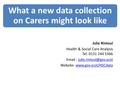 Julie Rintoul Health & Social Care Analysis Tel: 0131 244 5366   Website: