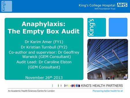 Anaphylaxis: The Empty Box Audit