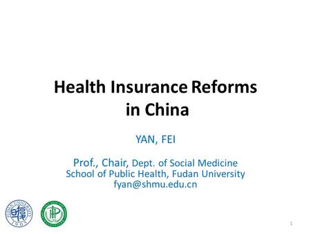 Health Insurance Reforms in China