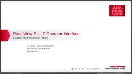 PanelView Plus 7 Operator Interface