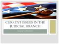 US GOVERNMENT CURRENT ISSUES IN THE JUDICIAL BRANCH.