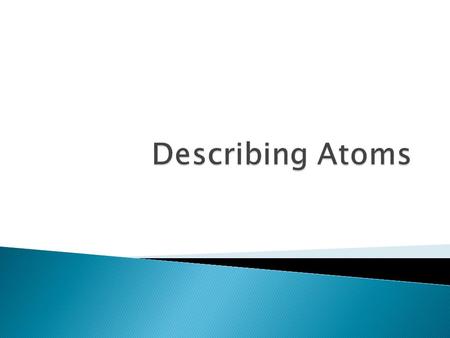  Atom – the smallest particle of an element that retains the properties of that element.  When we say “small,” we mean “SMALL!”  A typical copper penny.