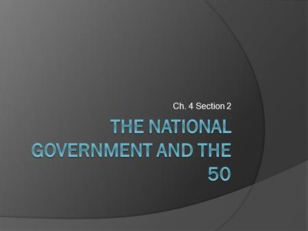 Ch. 4 Section 2. Guarantees and Protections  The Constitution guarantees each State a republican form of government. Each state must have a representative.