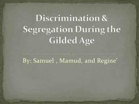 By: Samuel, Mamud, and Regine’. Supreme Court case that upheld the ‘separate but equal’ provision. Preceded by Homer Adolph Plessy V. The State of Louisiana.