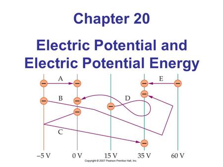 Chapter 20 Electric Potential and Electric Potential Energy.