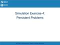 Pan American Health Organization World Health Organization IHR: Risk Communication Capacity Building Workshop Simulation Exercise 4: Persistent Problems.