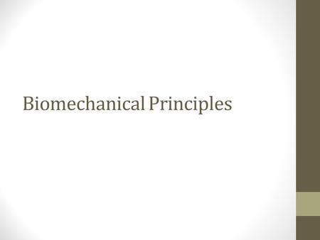 Biomechanical Principles. What do we use biomechanics for? To improve performance we need to know: How the movement occurs How to make the movement How.