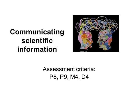 Communicating scientific information