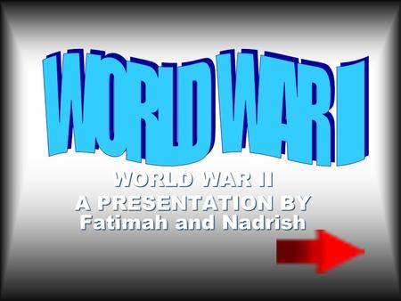 WORLD WAR II A PRESENTATION BY Fatimah and Nadrish.