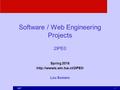 1SEP Software / Web Engineering Projects 2IPE0 Spring 2016  Lou Somers.