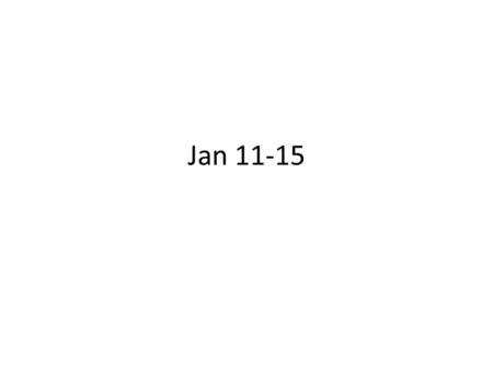 Jan 11-15. Art 1- 2,4,6,7 2 nd needs to finish cubes from handout- and turn in handout with lines on forms 4 th ok- project refined make up work absent.