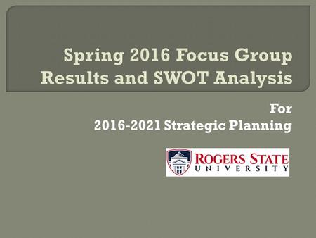 For 2016-2021 Strategic Planning. Today: Mission Future: 5-year Vision.