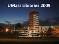 UMass Libraries 2009 Maxine Schmidt Integrated Sciences and Engineering Library Head University of Massachusetts Amherst, MA 01003