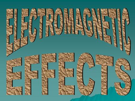 1. Magnetic Effect of a Current Remember the electromagnet - a soft-iron bar can be magnetised by putting it in a current carrying solenoid. This is an.