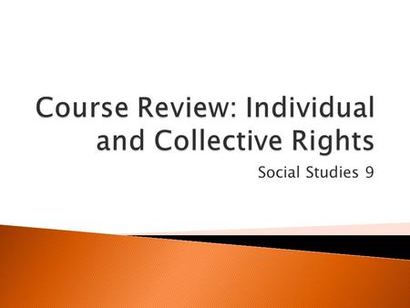 Social Studies 9.  Both Unit 3 and 4 examine the Canadian Charter of Rights and Freedoms and the Canadian Constitution. Unit 3 focuses on the individual.