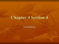 Chapter 4 Section 4 Vocabulary. sharecropping A farmer worked a parcel of land in return for a share of the crop, a cabin, seed, tools and a mule. A farmer.