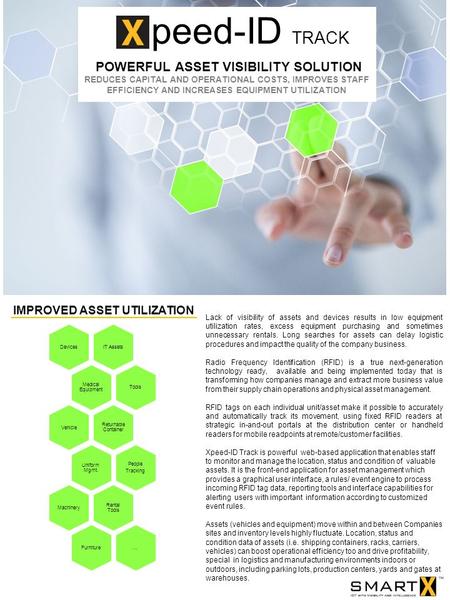 IMPROVED ASSET UTILIZATION Lack of visibility of assets and devices results in low equipment utilization rates, excess equipment purchasing and sometimes.