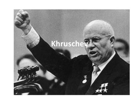 Khruschev. Rise to power Following Stalin’s death in March 1953, a collective leadership emerged (as had happened after Lenin’s death) – Malenkov (Soviet.