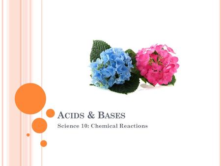 A CIDS & B ASES Science 10: Chemical Reactions. PROPERTIES OF ACIDS A chemical compound that produces hydrogen ions (H + ) when dissolved in water ex.HCl.