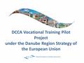 DCCA Vocational Training Pilot Project under the Danube Region Strategy of the European Union.