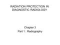 RADIATION PROTECTION IN DIAGNOSTIC RADIOLOGY