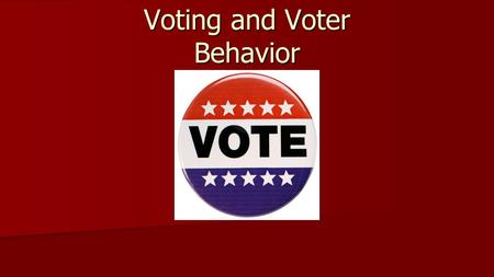 Voting and Voter Behavior. The History of Voting Rights Framers of the Constitution left power to set suffrage qualifications to States. Framers of the.