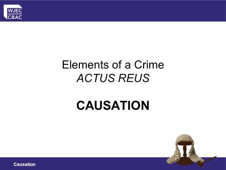 Elements of a Crime ACTUS REUS