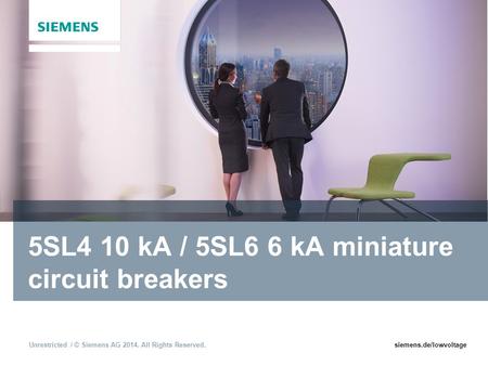 5SL4 10 kA / 5SL6 6 kA miniature circuit breakers