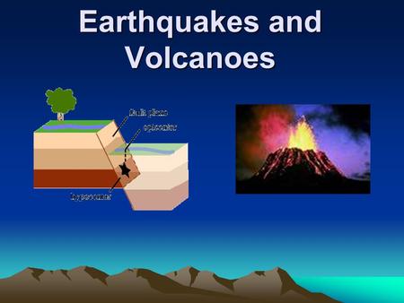 Earthquakes and Volcanoes. Earthquakes An earthquake is the shaking and trembling that results from the sudden movement of part of the Earth’s crust.